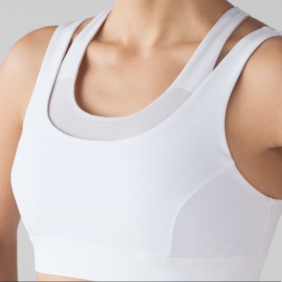 EUC lululemon glide and stride bra in white - Picture 4 of 9